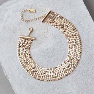 New AEO Choker Gold Tone Metal Adjustable